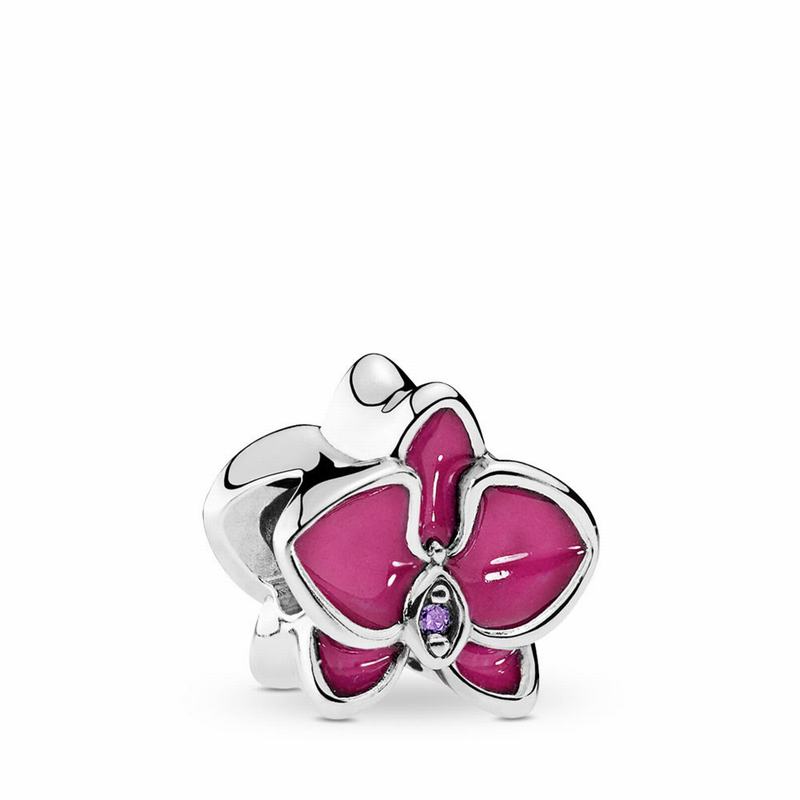 Pandora Australia Orchid Charm - Sterling Silver | BOJQKT657